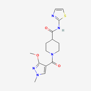 1-(3-methoxy-1-methyl-1H-pyrazole-4-carbonyl)-N-(thiazol-2-yl)piperidine-4-carboxamide