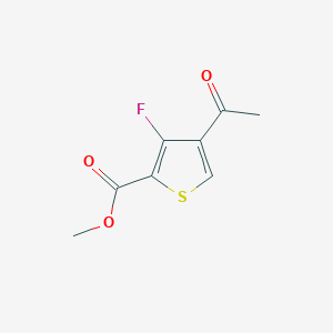 molecular formula C8H7FO3S B2502804 Methyl 4-acetyl-3-fluorothiophene-2-carboxylate CAS No. 1821027-56-8