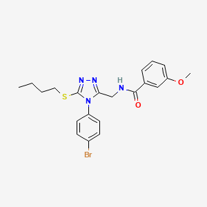 molecular formula C21H23BrN4O2S B2502811 N-((4-(4-bromophenyl)-5-(butylthio)-4H-1,2,4-triazol-3-yl)methyl)-3-methoxybenzamide CAS No. 391918-96-0