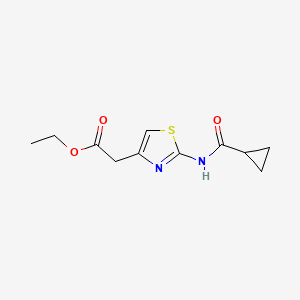 B2502821 Ethyl 2-(2-(cyclopropanecarboxamido)thiazol-4-yl)acetate CAS No. 940122-97-4
