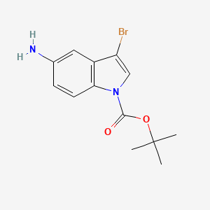 molecular formula C13H15BrN2O2 B2502857 Tert-butyl 5-amino-3-bromo-1H-indole-1-carboxylate CAS No. 1260824-88-1