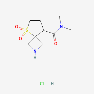 B2502888 N,N-Dimethyl-5,5-dioxo-5lambda6-thia-2-azaspiro[3.4]octane-8-carboxamide;hydrochloride CAS No. 2361644-06-4