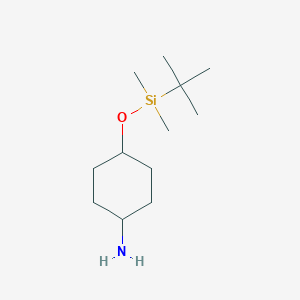 molecular formula C12H27NOSi B2502925 trans-4-(tert-Butyldimethylsiloxy)cyclohexanamine CAS No. 121936-51-4