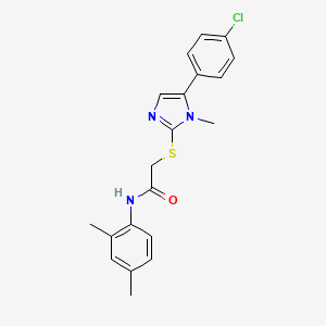 B2502934 2-((5-(4-chlorophenyl)-1-methyl-1H-imidazol-2-yl)thio)-N-(2,4-dimethylphenyl)acetamide CAS No. 932352-68-6