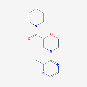 molecular formula C15H22N4O2 B2502968 4-(3-Methylpyrazin-2-yl)-2-(piperidine-1-carbonyl)morpholine CAS No. 2415521-13-8