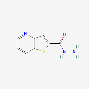 molecular formula C8H7N3OS B2502989 Thieno[3,2-b]pyridine-2-carbohydrazide CAS No. 2391987-05-4