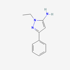 molecular formula C11H13N3 B2503006 1-ethyl-3-phenyl-1H-pyrazol-5-amine CAS No. 1249598-86-4