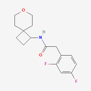 molecular formula C16H19F2NO2 B2503020 2-(2,4-difluorophenyl)-N-{7-oxaspiro[3.5]nonan-1-yl}acetamide CAS No. 2195939-37-6
