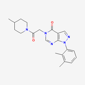 molecular formula C21H25N5O2 B2503046 1-(2,3-dimethylphenyl)-5-[2-(4-methylpiperidin-1-yl)-2-oxoethyl]-1H,4H,5H-pyrazolo[3,4-d]pyrimidin-4-one CAS No. 895021-29-1