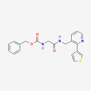 molecular formula C20H19N3O3S B2503057 benzyl N-[({[2-(thiophen-3-yl)pyridin-3-yl]methyl}carbamoyl)methyl]carbamate CAS No. 2034434-62-1