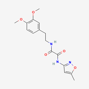 molecular formula C16H19N3O5 B2503070 N'-[2-(3,4-DIMETHOXYPHENYL)ETHYL]-N-(5-METHYL-1,2-OXAZOL-3-YL)ETHANEDIAMIDE CAS No. 899743-76-1