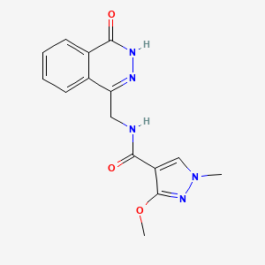 3-methoxy-1-methyl-N-((4-oxo-3,4-dihydrophthalazin-1-yl)methyl)-1H-pyrazole-4-carboxamide