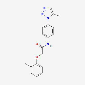 2-(2-methylphenoxy)-N-[4-(5-methyl-1H-1,2,3-triazol-1-yl)phenyl]acetamide