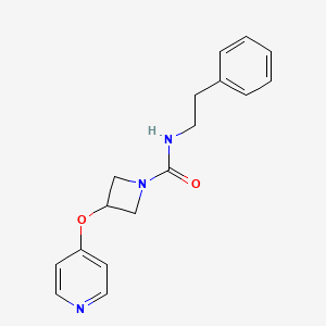 molecular formula C17H19N3O2 B2503088 N-(2-phenylethyl)-3-(pyridin-4-yloxy)azetidine-1-carboxamide CAS No. 2380181-48-4