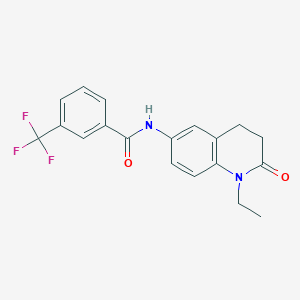molecular formula C19H17F3N2O2 B2503108 N-(1-ethyl-2-oxo-1,2,3,4-tetrahydroquinolin-6-yl)-3-(trifluoromethyl)benzamide CAS No. 921998-49-4