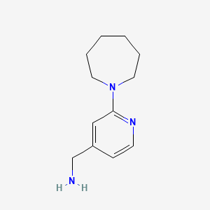 molecular formula C12H19N3 B2503126 [2-(Azepan-1-yl)pyridin-4-yl]methanamine CAS No. 950444-83-4