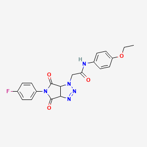 molecular formula C20H18FN5O4 B2503132 N-(4-ethoxyphenyl)-2-[5-(4-fluorophenyl)-4,6-dioxo-1H,3aH,4H,5H,6H,6aH-pyrrolo[3,4-d][1,2,3]triazol-1-yl]acetamide CAS No. 1008089-26-6