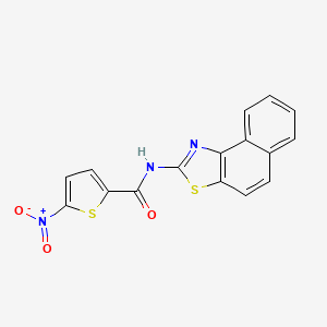 molecular formula C16H9N3O3S2 B2503137 N-{NAPHTHO[1,2-D][1,3]THIAZOL-2-YL}-5-NITROTHIOPHENE-2-CARBOXAMIDE CAS No. 324759-11-7
