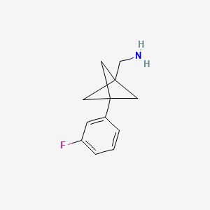 [3-(3-Fluorophenyl)-1-bicyclo[1.1.1]pentanyl]methanamine