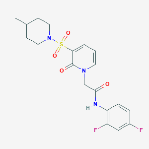 N-(2,4-difluorophenyl)-2-(3-((4-methylpiperidin-1-yl)sulfonyl)-2-oxopyridin-1(2H)-yl)acetamide