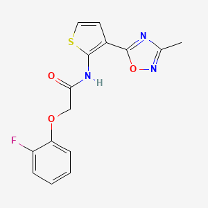 2-(2-fluorophenoxy)-N-(3-(3-methyl-1,2,4-oxadiazol-5-yl)thiophen-2-yl)acetamide