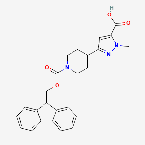 3-(1-{[(9H-fluoren-9-yl)methoxy]carbonyl}piperidin-4-yl)-1-methyl-1H-pyrazole-5-carboxylic acid