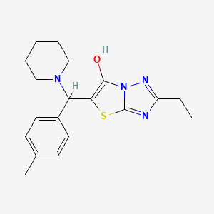 2-Ethyl-5-(piperidin-1-yl(p-tolyl)methyl)thiazolo[3,2-b][1,2,4]triazol-6-ol