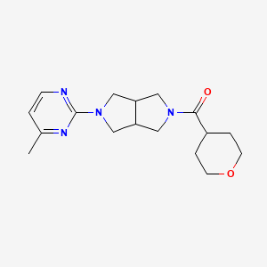 [2-(4-Methylpyrimidin-2-yl)-1,3,3a,4,6,6a-hexahydropyrrolo[3,4-c]pyrrol-5-yl]-(oxan-4-yl)methanone