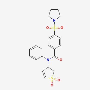 N-(1,1-dioxido-2,3-dihydrothiophen-3-yl)-N-phenyl-4-(pyrrolidin-1-ylsulfonyl)benzamide