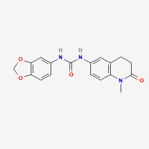 1-(Benzo[d][1,3]dioxol-5-yl)-3-(1-methyl-2-oxo-1,2,3,4-tetrahydroquinolin-6-yl)urea