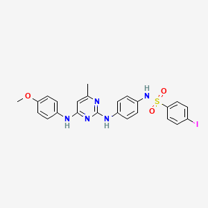 4-iodo-N-(4-((4-((4-methoxyphenyl)amino)-6-methylpyrimidin-2-yl)amino)phenyl)benzenesulfonamide