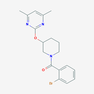 (2-Bromophenyl)(3-((4,6-dimethylpyrimidin-2-yl)oxy)piperidin-1-yl)methanone