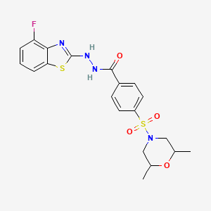 B2503204 4-((2,6-dimethylmorpholino)sulfonyl)-N'-(4-fluorobenzo[d]thiazol-2-yl)benzohydrazide CAS No. 851978-82-0