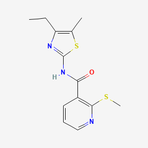 N-(4-ethyl-5-methyl-1,3-thiazol-2-yl)-2-(methylsulfanyl)pyridine-3-carboxamide