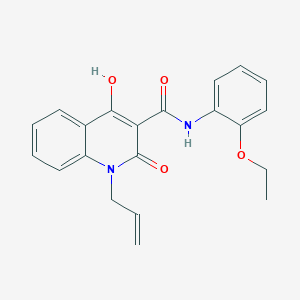 molecular formula C21H20N2O4 B2503246 N-(2-ethoxyphenyl)-4-hydroxy-2-oxo-1-(prop-2-en-1-yl)-1,2-dihydroquinoline-3-carboxamide CAS No. 941898-49-3