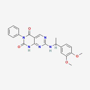 7-{[1-(3,4-dimethoxyphenyl)ethyl]amino}-3-phenylpyrimido[4,5-d]pyrimidine-2,4(1H,3H)-dione