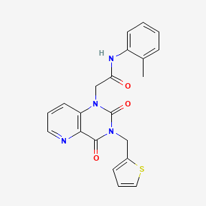 2-(2,4-dioxo-3-(thiophen-2-ylmethyl)-3,4-dihydropyrido[3,2-d]pyrimidin-1(2H)-yl)-N-(o-tolyl)acetamide