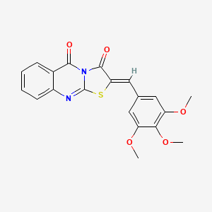 (2Z)-2-[(3,4,5-trimethoxyphenyl)methylidene]-[1,3]thiazolo[2,3-b]quinazoline-3,5-dione