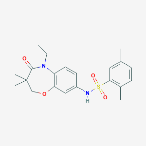 N-(5-ethyl-3,3-dimethyl-4-oxo-2,3,4,5-tetrahydrobenzo[b][1,4]oxazepin-8-yl)-2,5-dimethylbenzenesulfonamide