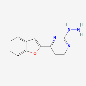 4-(1-Benzofuran-2-yl)-2-hydrazinopyrimidine