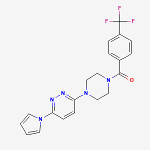 (4-(6-(1H-pyrrol-1-yl)pyridazin-3-yl)piperazin-1-yl)(4-(trifluoromethyl)phenyl)methanone