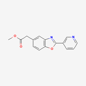 molecular formula C15H12N2O3 B2503272 Methyl 2-[2-(3-pyridinyl)-1,3-benzoxazol-5-yl]acetate CAS No. 866041-13-6