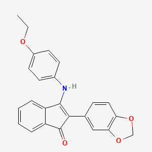 2-(1,3-Benzodioxol-5-yl)-3-(4-ethoxyanilino)inden-1-one