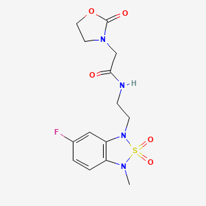 N-(2-(6-fluoro-3-methyl-2,2-dioxidobenzo[c][1,2,5]thiadiazol-1(3H)-yl)ethyl)-2-(2-oxooxazolidin-3-yl)acetamide