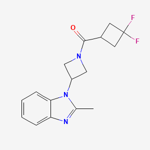 (3,3-Difluorocyclobutyl)-[3-(2-methylbenzimidazol-1-yl)azetidin-1-yl]methanone
