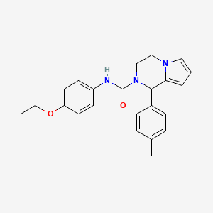 molecular formula C23H25N3O2 B2503289 N-(4-ethoxyphenyl)-1-(4-methylphenyl)-1H,2H,3H,4H-pyrrolo[1,2-a]pyrazine-2-carboxamide CAS No. 900003-01-2