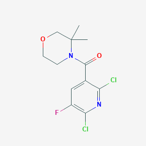 4-(2,6-Dichloro-5-fluoropyridine-3-carbonyl)-3,3-dimethylmorpholine