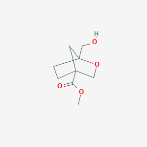 molecular formula C9H14O4 B2503297 Methyl 1-(hydroxymethyl)-2-oxabicyclo[2.2.1]heptane-4-carboxylate CAS No. 2377031-02-0