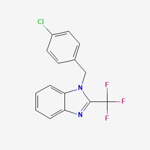 1-[(4-Chlorophenyl)methyl]-2-(trifluoromethyl)benzimidazole