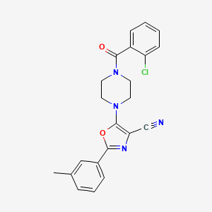 5-(4-(2-Chlorobenzoyl)piperazin-1-yl)-2-(m-tolyl)oxazole-4-carbonitrile